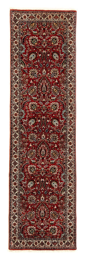 Tapis de couloir Tapis persan - Bidjar - 298 x 83 cm - rouge foncé