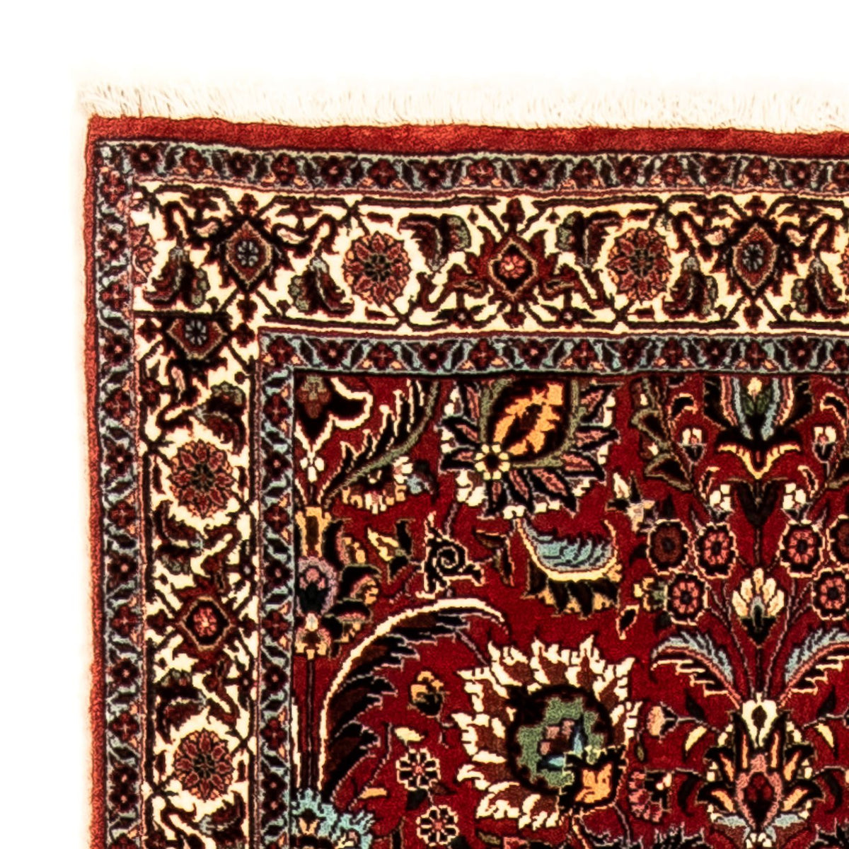 Tapis de couloir Tapis persan - Bidjar - 298 x 83 cm - rouge foncé