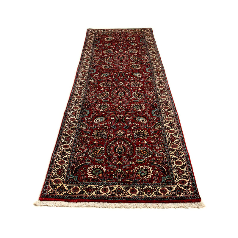 Tapis de couloir Tapis persan - Bidjar - 298 x 83 cm - rouge foncé