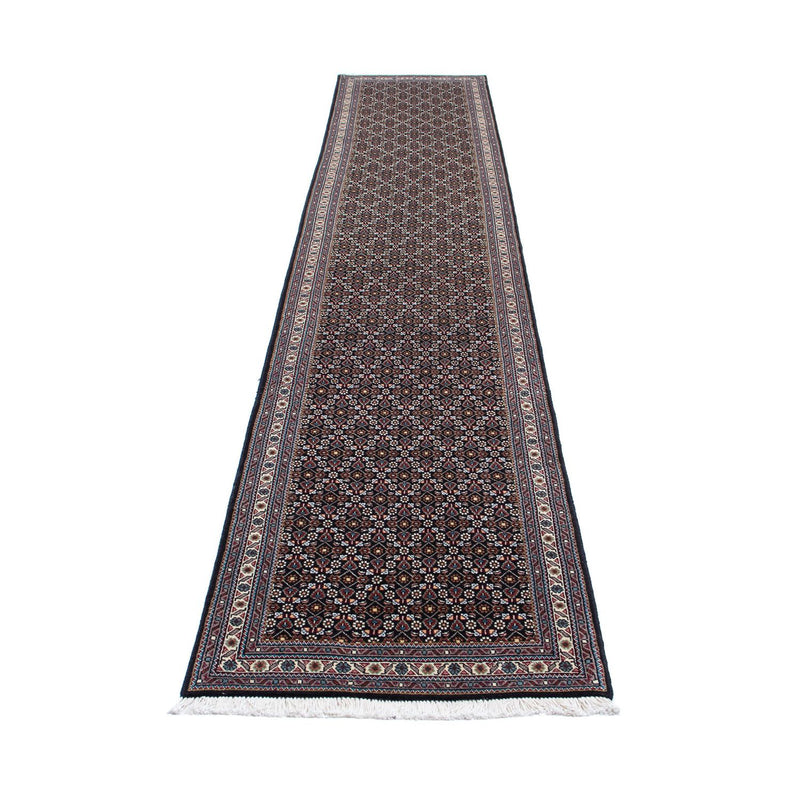 Tapis de couloir Tapis persan - Tabriz - 391 x 70 cm - gris