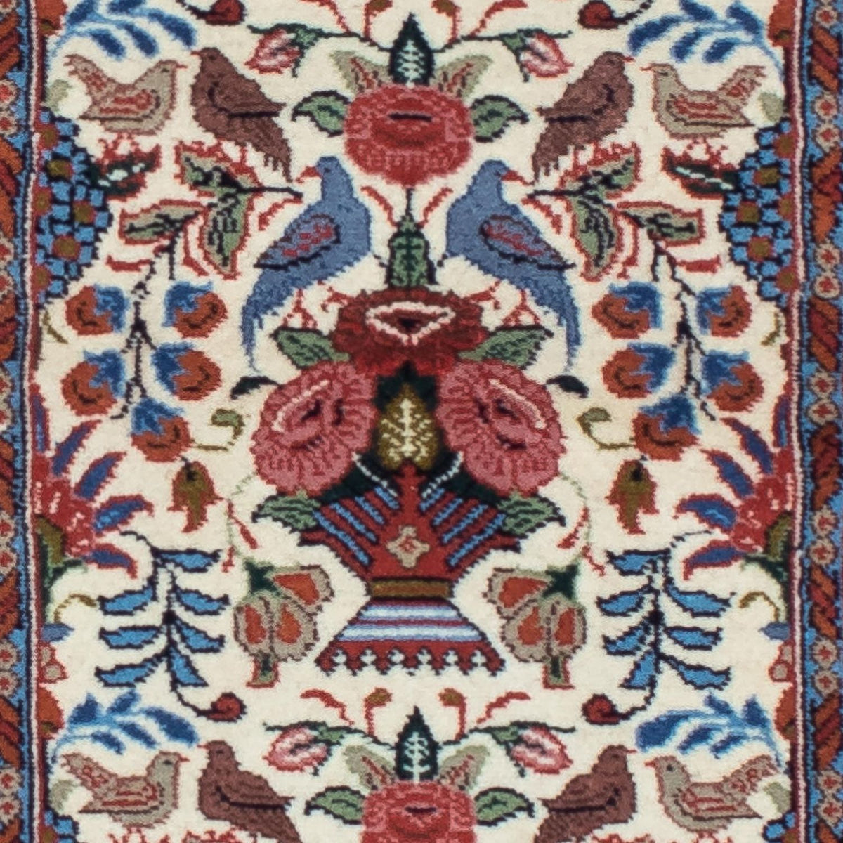 Tapis de couloir Tapis persan - Ghom - 160 x 49 cm - beige