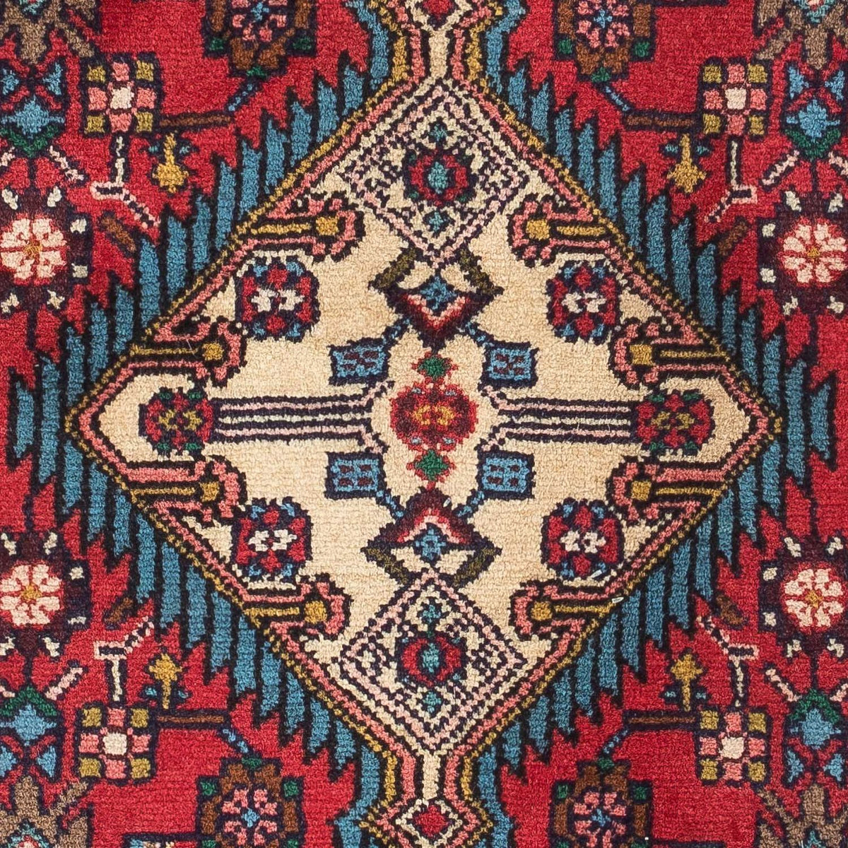 Tapis persan - Nomadic - 126 x 87 cm - rouge