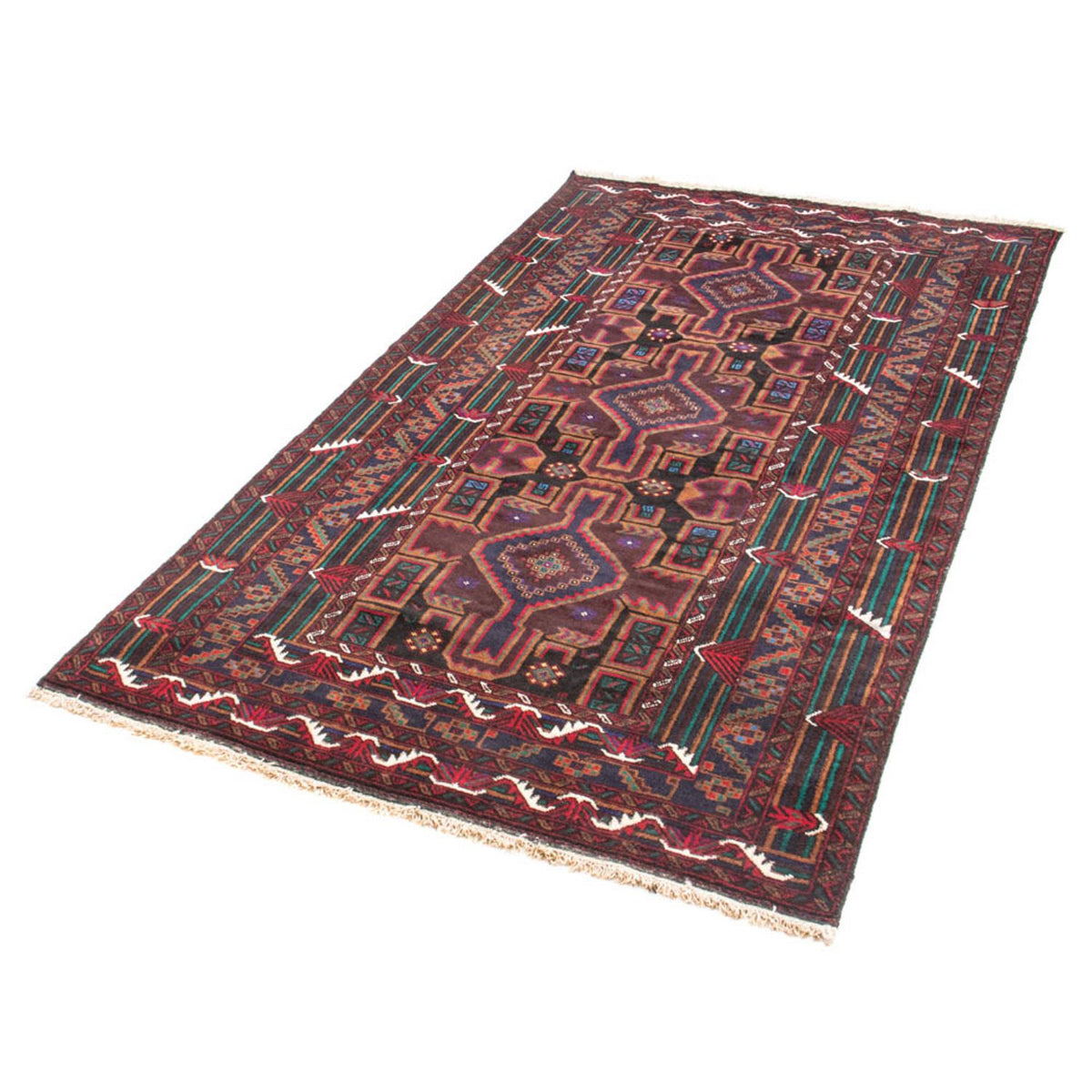 Tapis de couloir Tapis Belutsch - 190 x 106 cm - rouge foncé