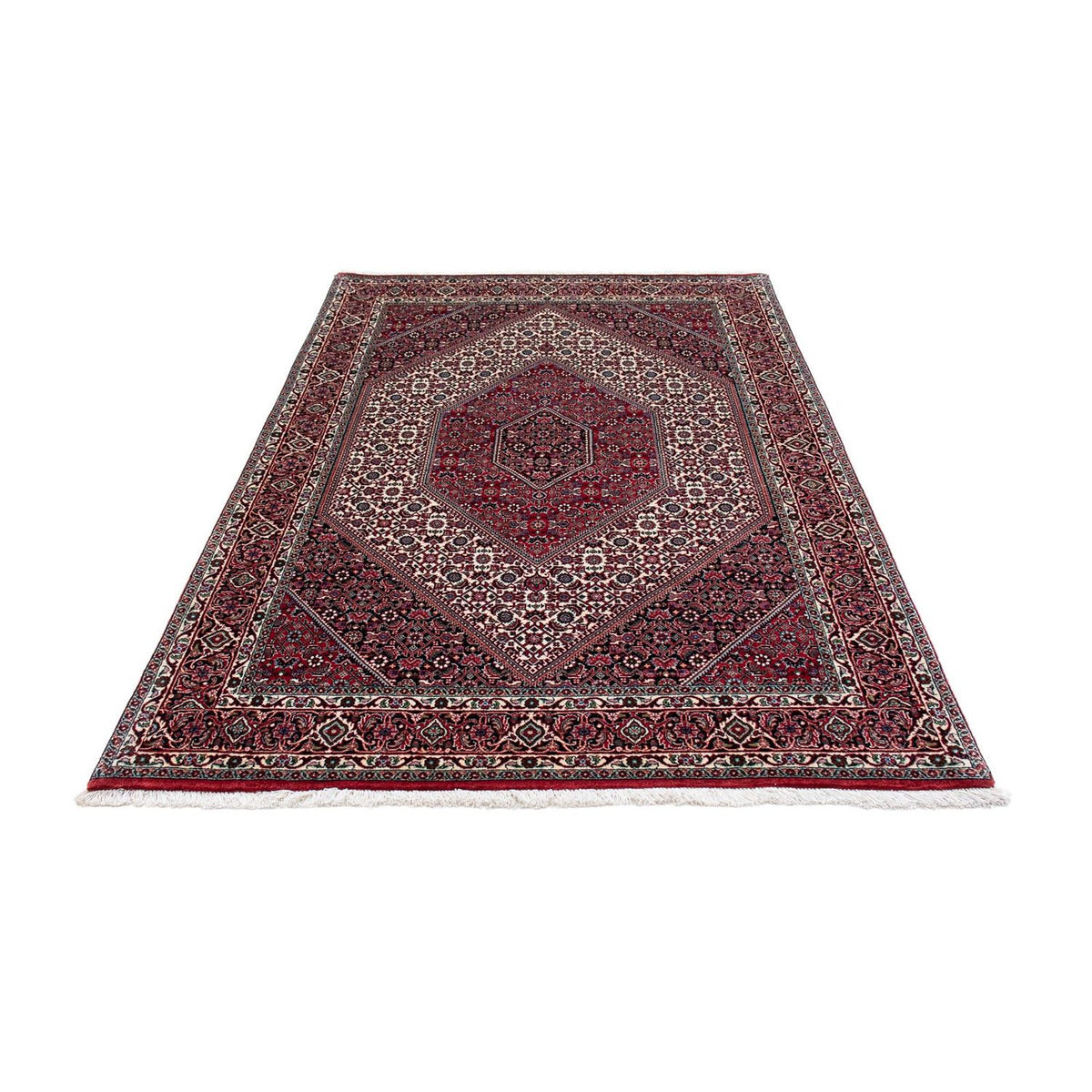 Tapis persan - Bidjar - 205 x 131 cm - rouge clair