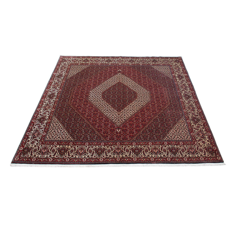 Tapis persan - Bidjar carré  - 300 x 300 cm - rouge foncé