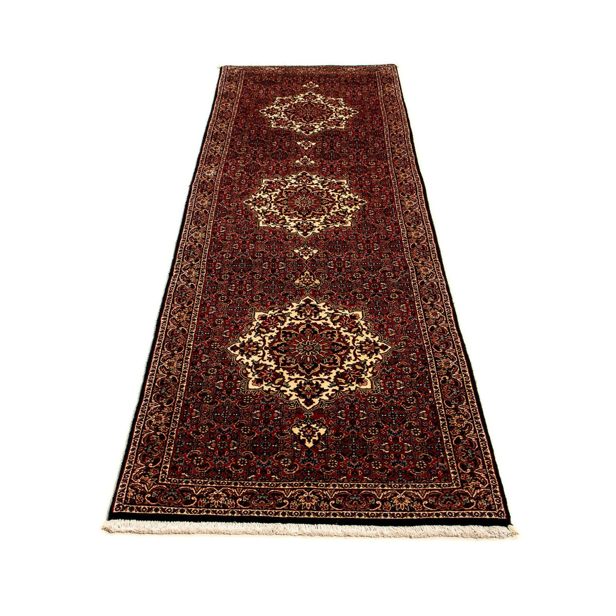 Tapis de couloir Tapis persan - Bidjar - 270 x 72 cm - multicolore