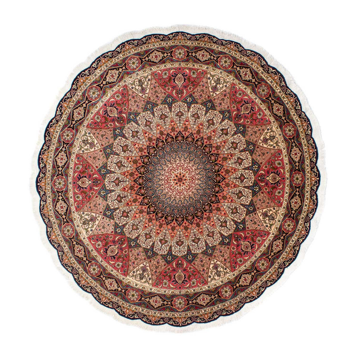 Tapis persan - Tabriz - Royal ronde - 250 x 250 cm - multicolore