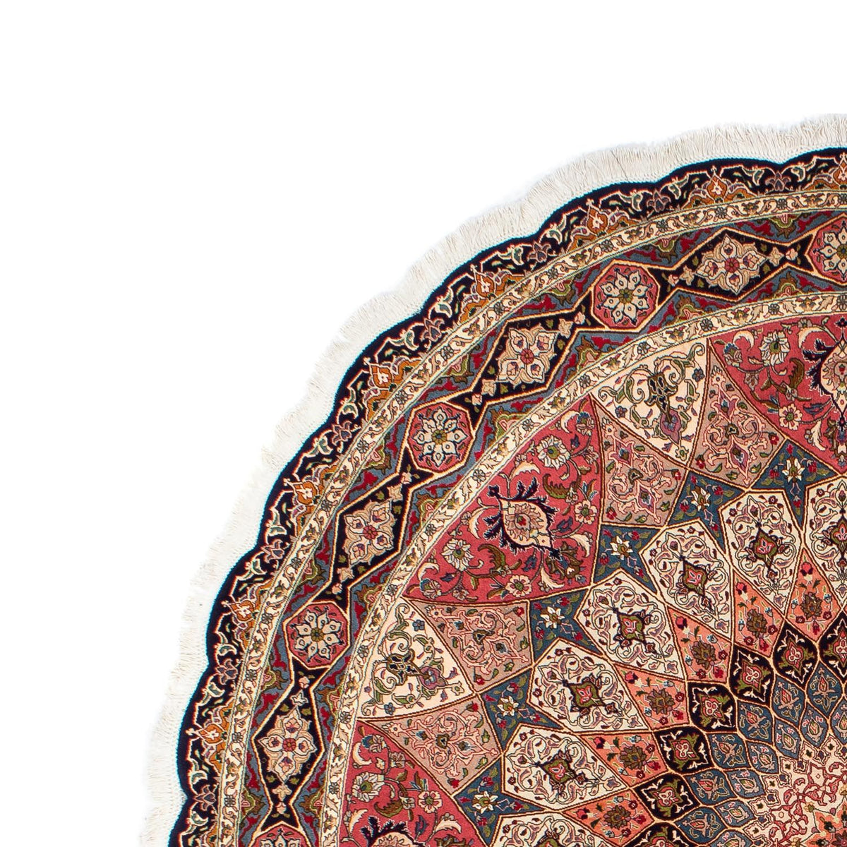 Tapis persan - Tabriz - Royal ronde - 250 x 250 cm - multicolore