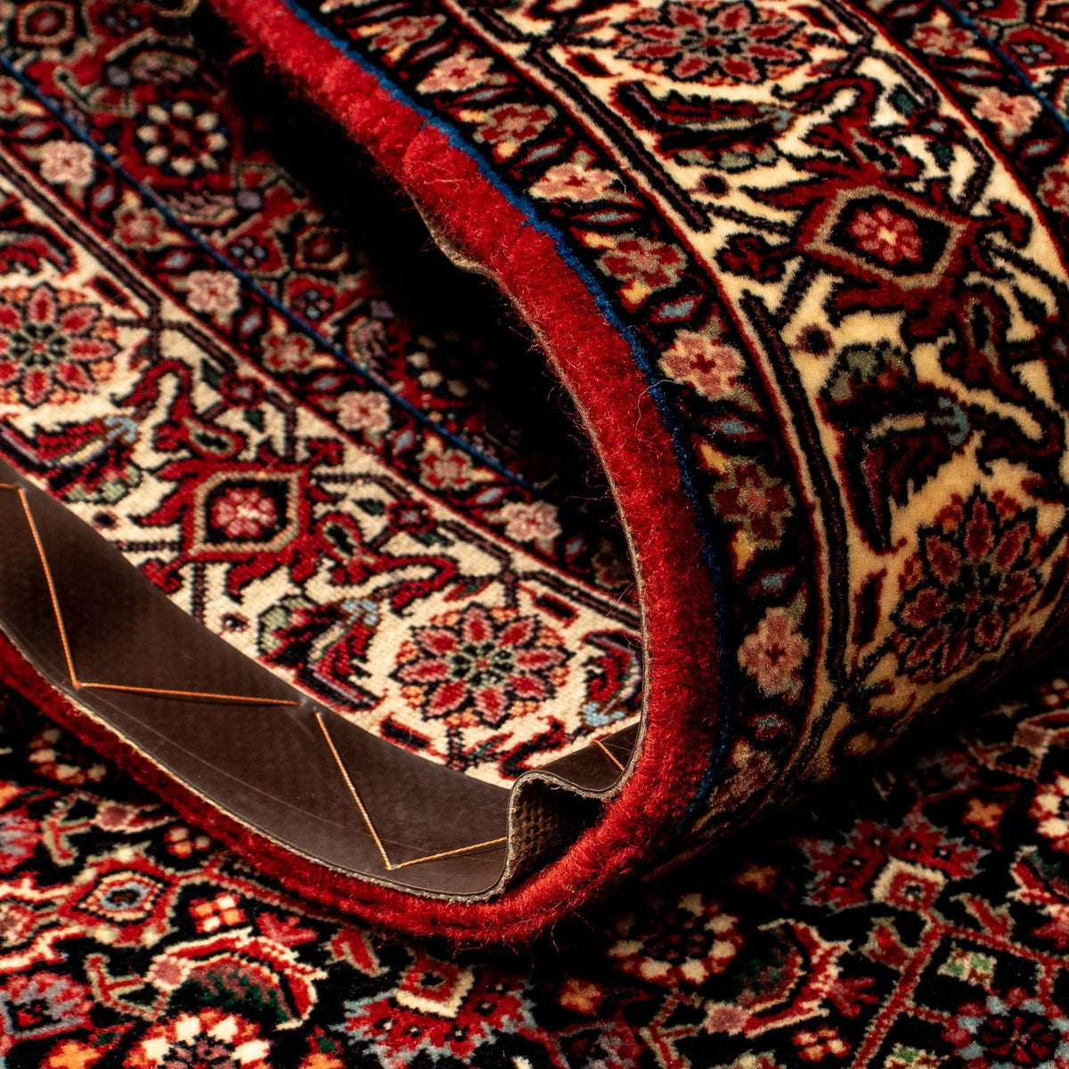 Tapis de couloir Tapis persan - Bidjar - 292 x 84 cm - rouge foncé