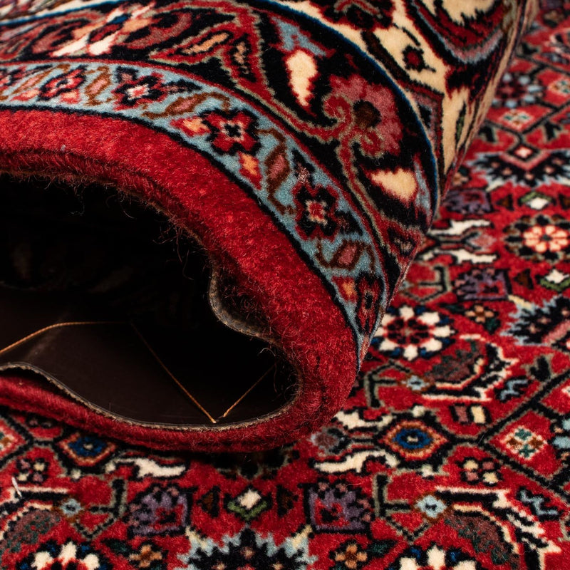 Tapis persan - Bidjar - 242 x 203 cm - rouge foncé