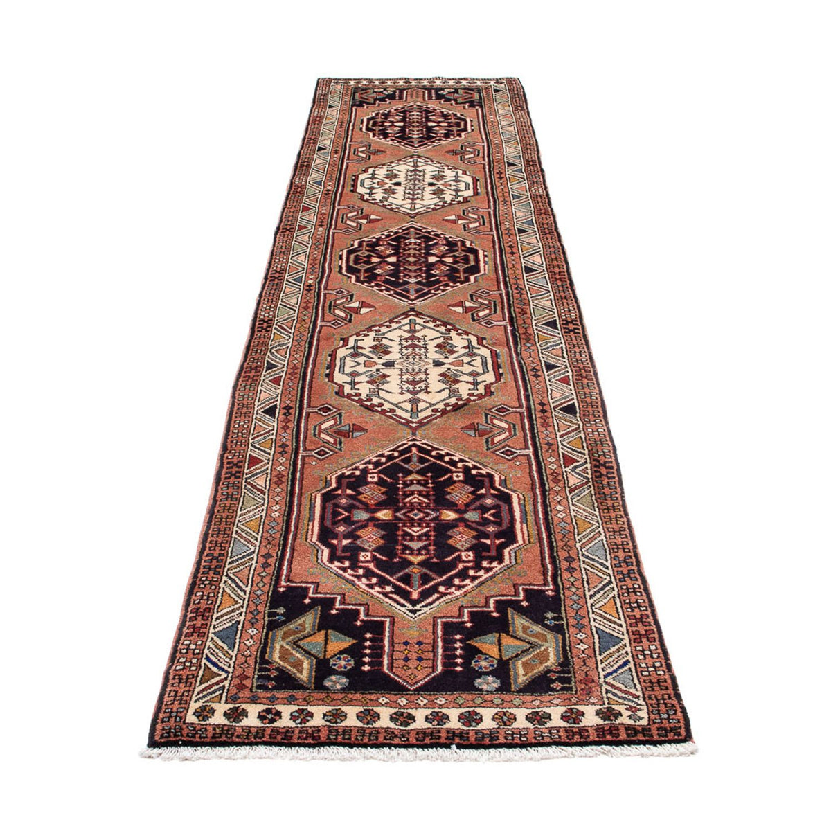 Tapis de couloir Tapis persan - Nomadic - 298 x 70 cm - marron clair
