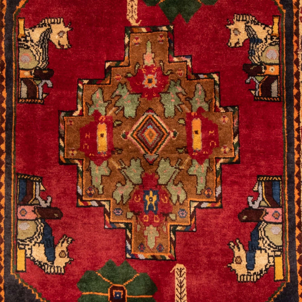 Tapis persan - Nomadic - 188 x 108 cm - rouge