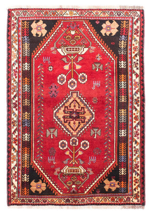 Tapis persan - Nomadic - 166 x 112 cm - rouge foncé