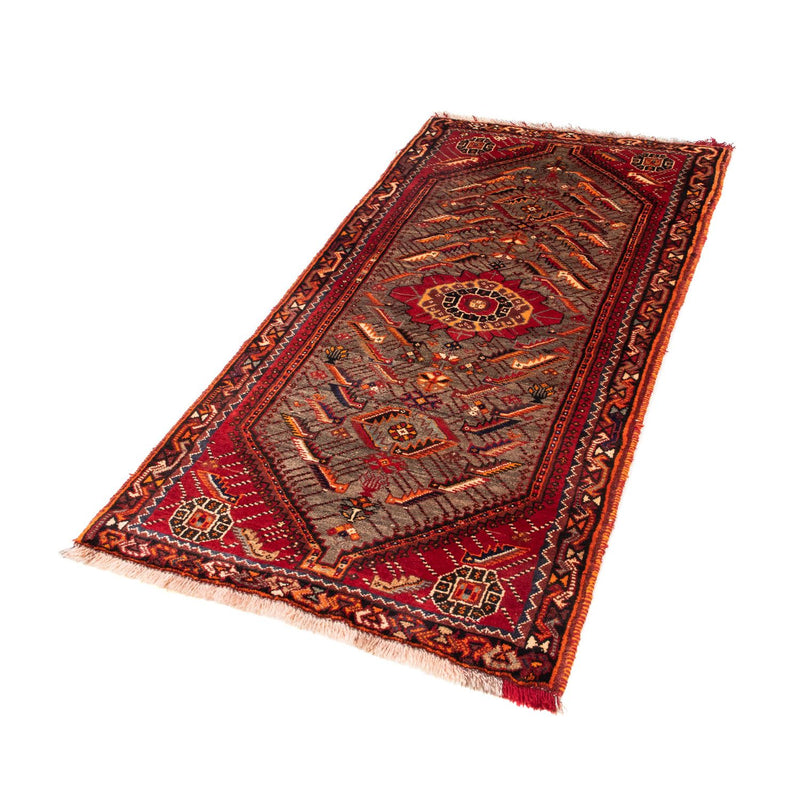 Tapis de couloir Tapis persan - Nomadic - 168 x 80 cm - rouge foncé