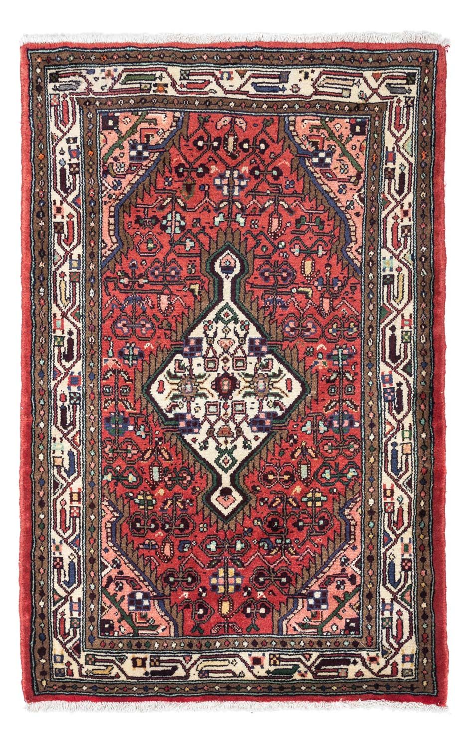 Tapis persan - Nomadic - 132 x 82 cm - rouge