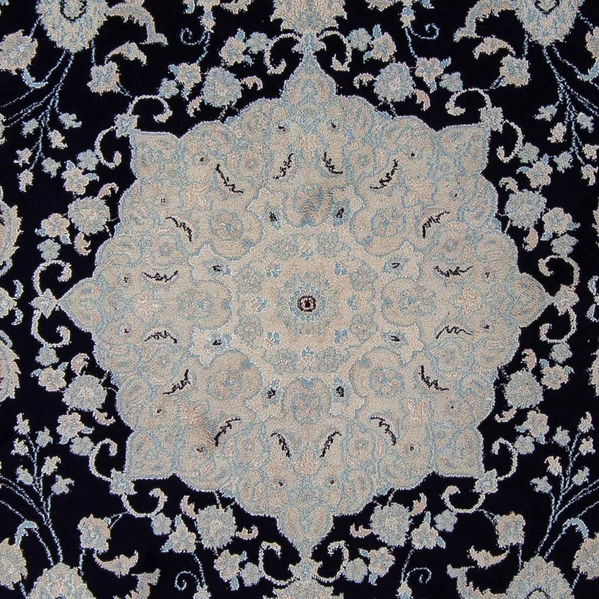 Tapis persan - Nain - 352 x 253 cm - bleu foncé