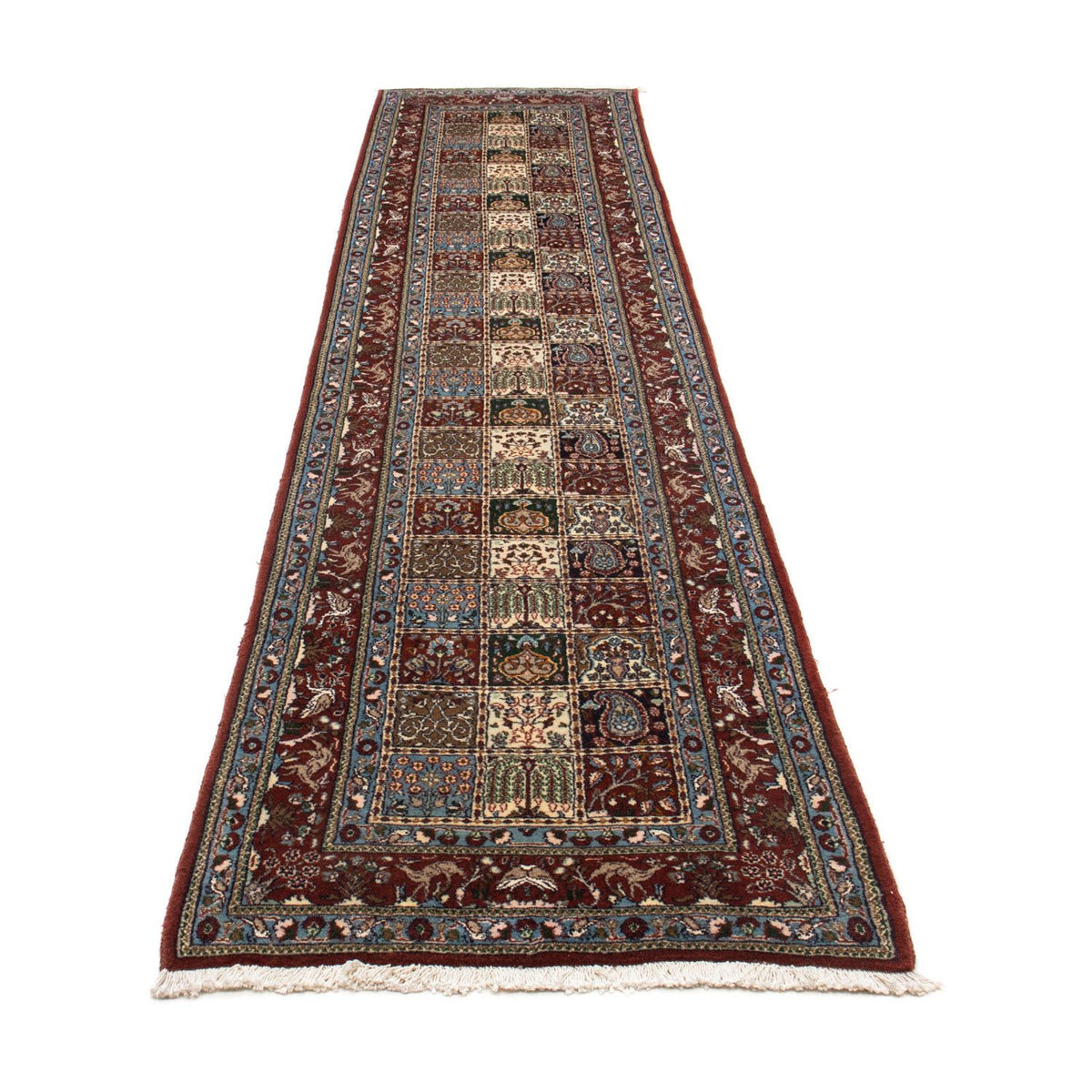 Tapis de couloir Tapis persan - Classique - 388 x 82 cm - rouge foncé