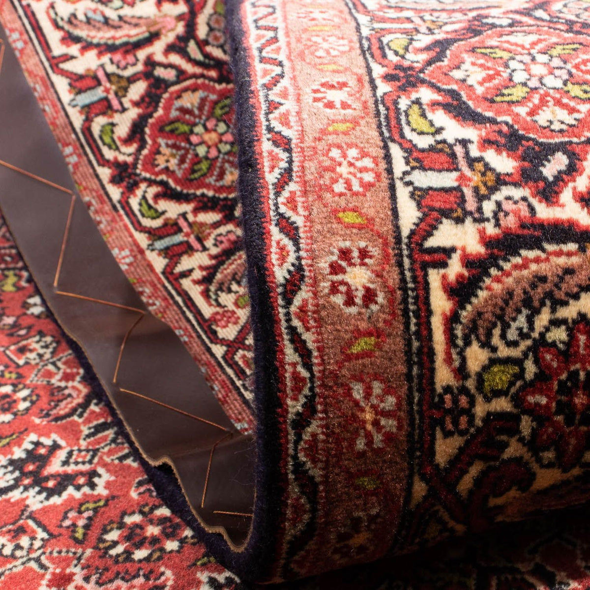 Tapis persan - Bidjar - 205 x 141 cm - rouge foncé