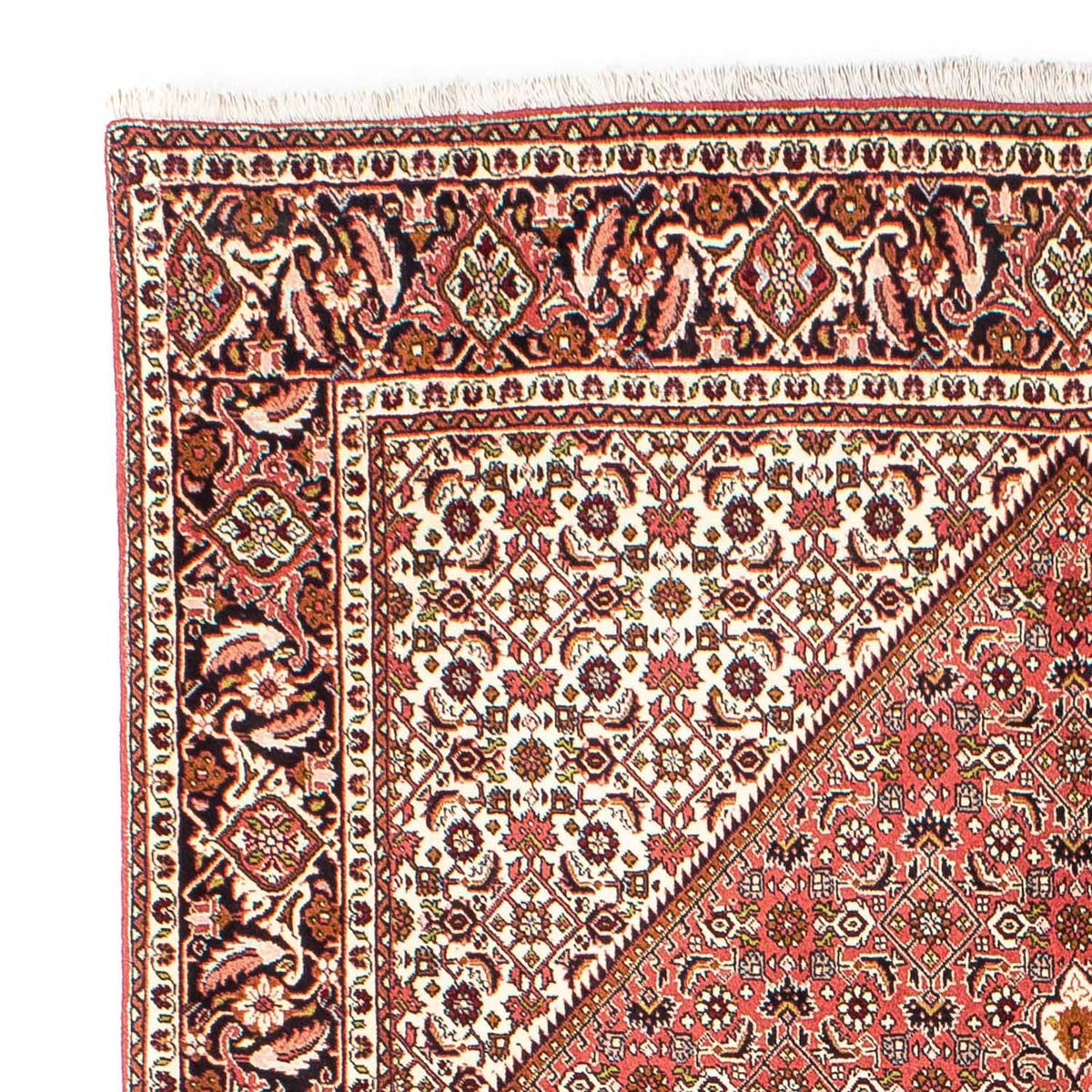 Tapis persan - Bidjar - 237 x 176 cm - rouge clair