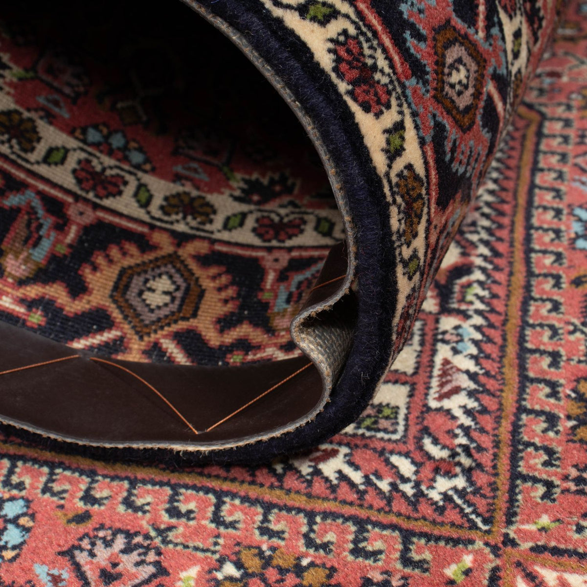 Tapis de couloir Tapis persan - Bidjar - 297 x 84 cm - rouge clair