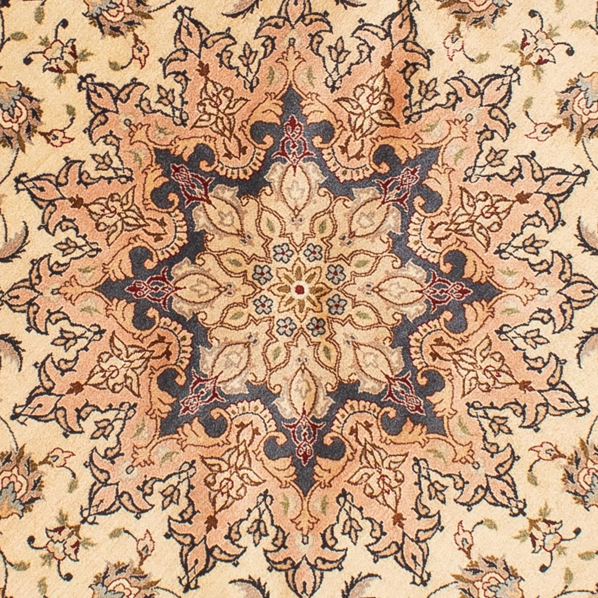 Tapis persan - Tabriz - Royal ronde  - 195 x 195 cm - beige
