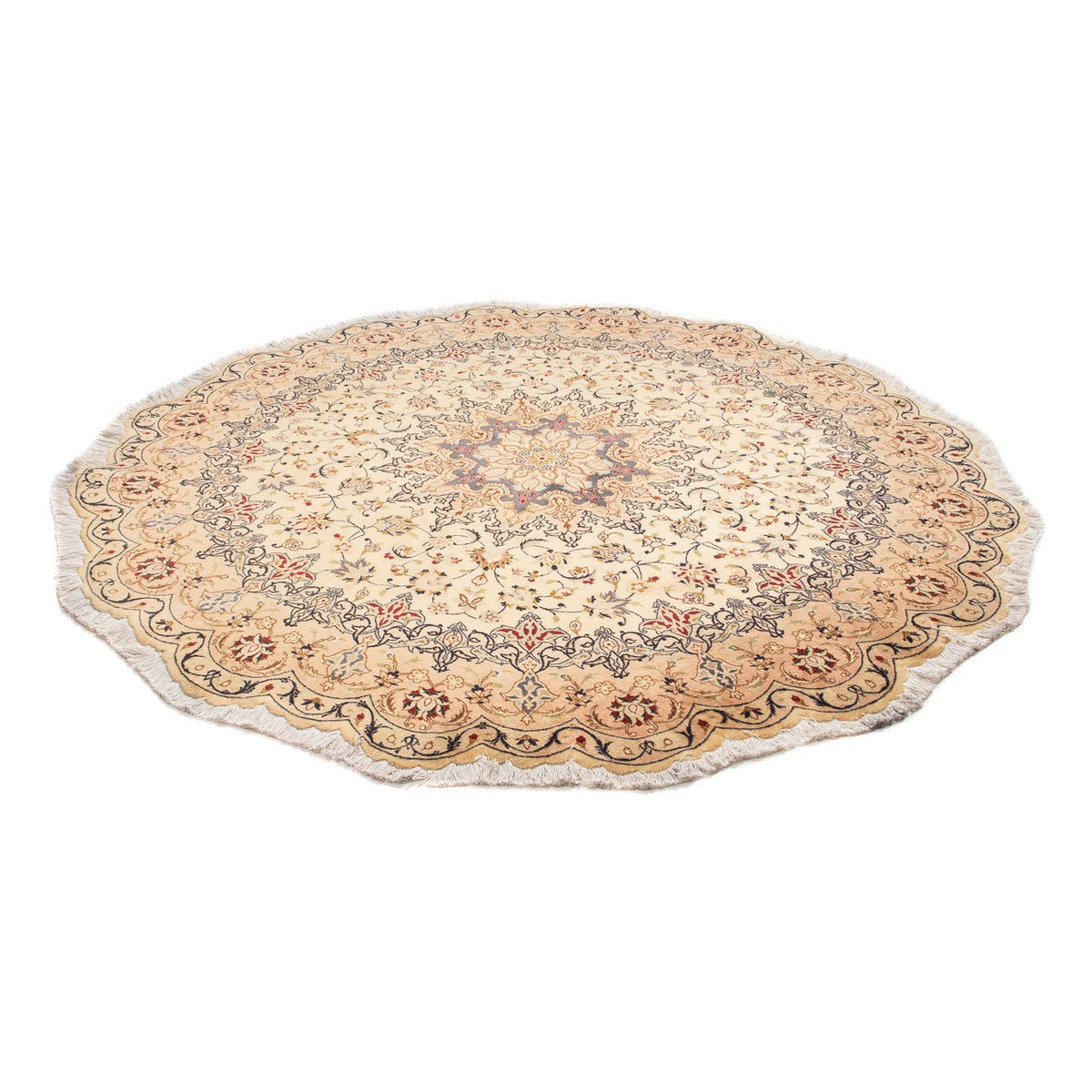 Tapis persan - Tabriz - Royal ronde  - 195 x 195 cm - beige