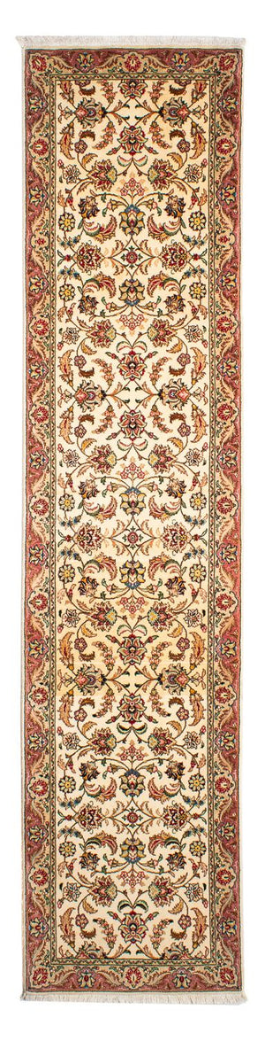 Tapis de couloir Tapis persan - Tabriz - Royal - 299 x 68 cm - beige
