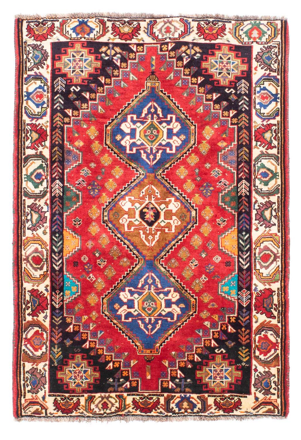 Tapis persan - Nomadic - 165 x 112 cm - rouge