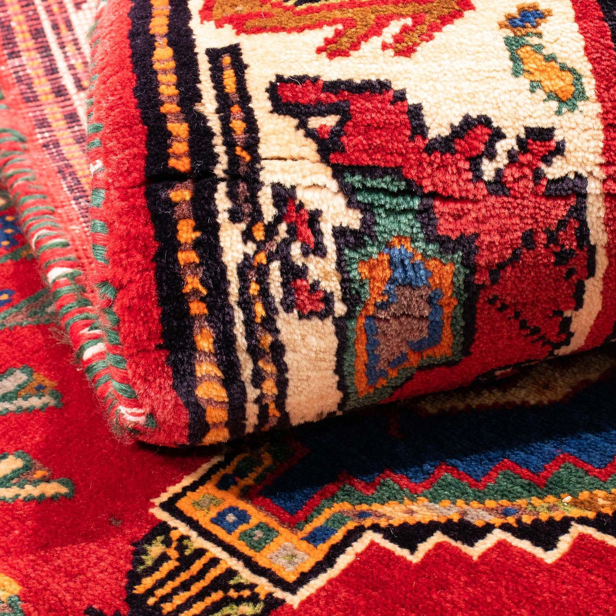 Tapis persan - Nomadic - 165 x 112 cm - rouge