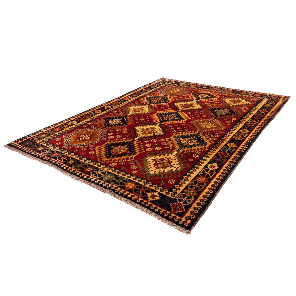 Tapis persan - Nomadic - 280 x 202 cm - rouge foncé