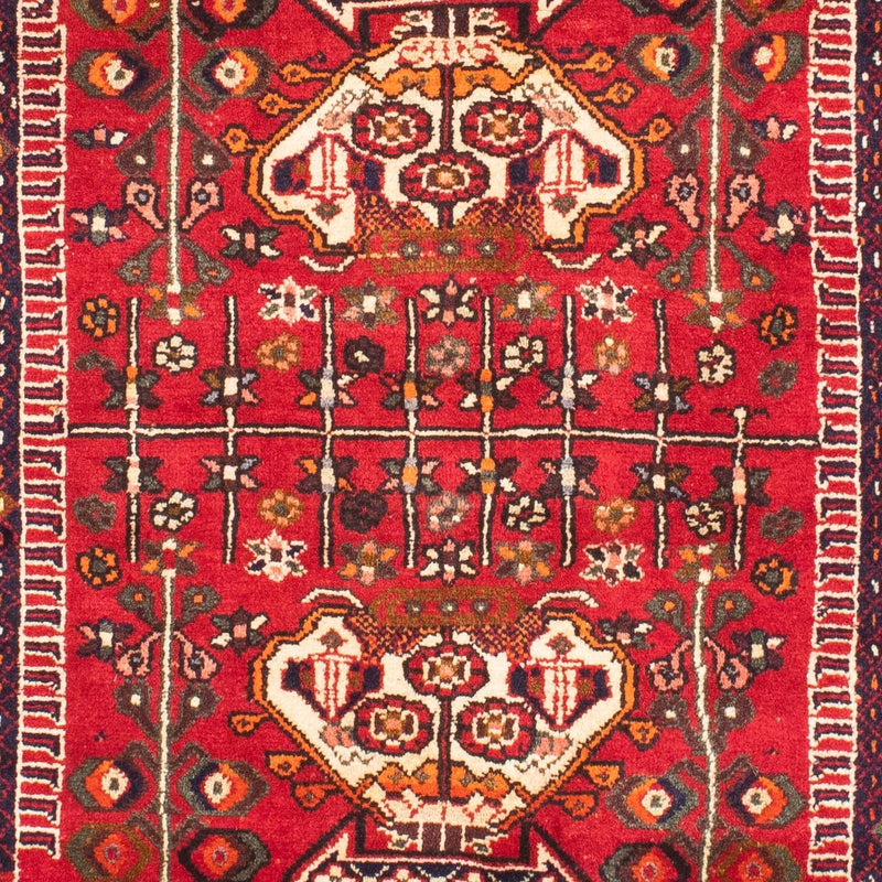 Tapis persan - Nomadic - 135 x 107 cm - rouge foncé