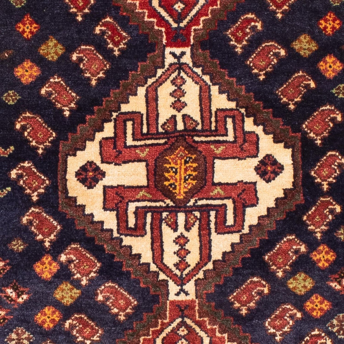 Tapis persan - Nomadic - 148 x 80 cm - bleu foncé