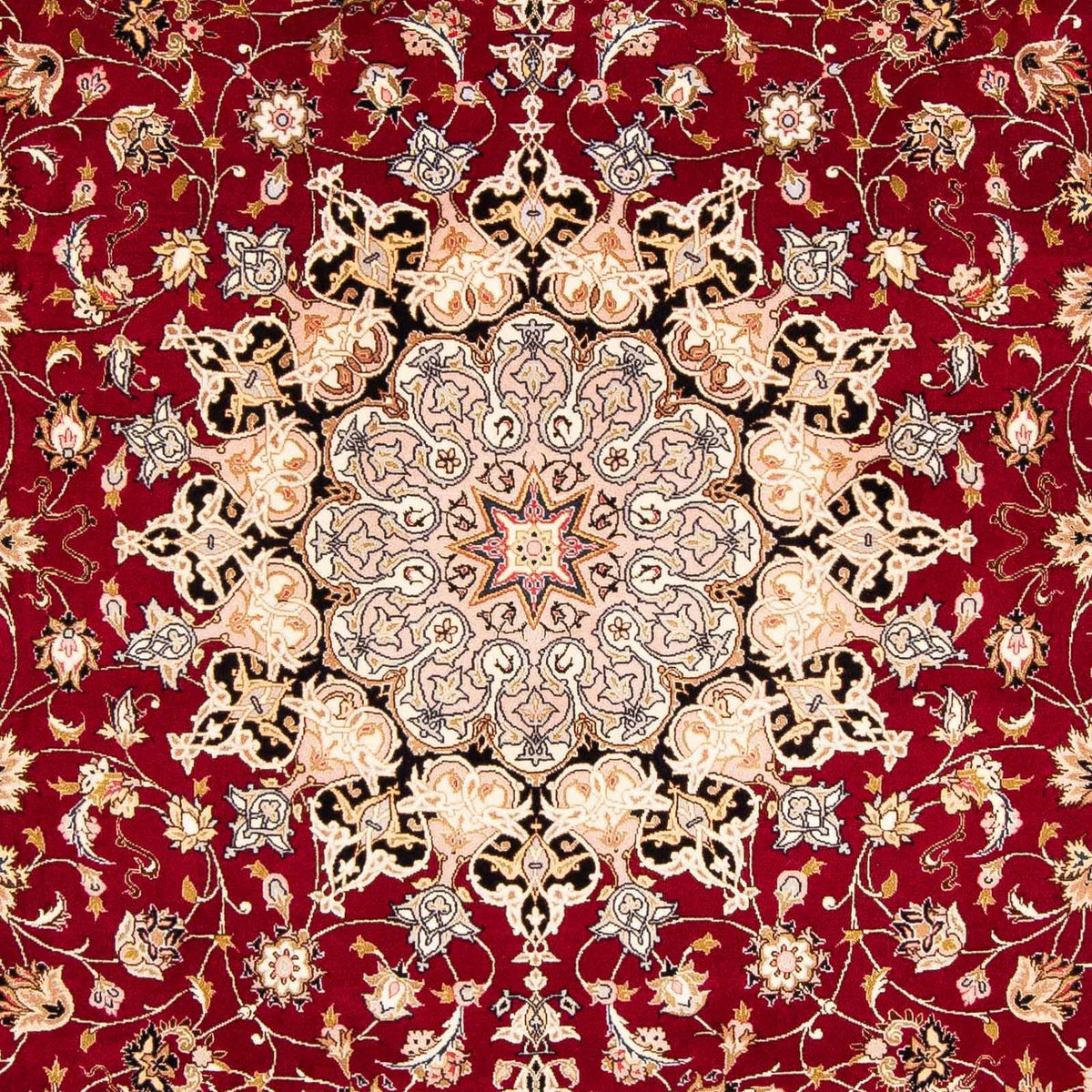Tapis persan - Tabriz - Royal - 303 x 202 cm - rouge foncé