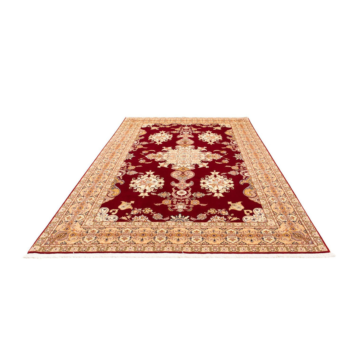 Tapis persan - Tabriz - Royal - 312 x 200 cm - rouge foncé