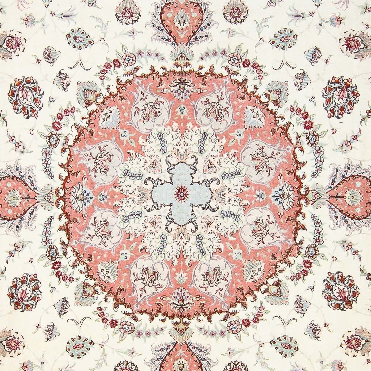 Tapis persan - Tabriz - Royal carré - 309 x 295 cm - beige