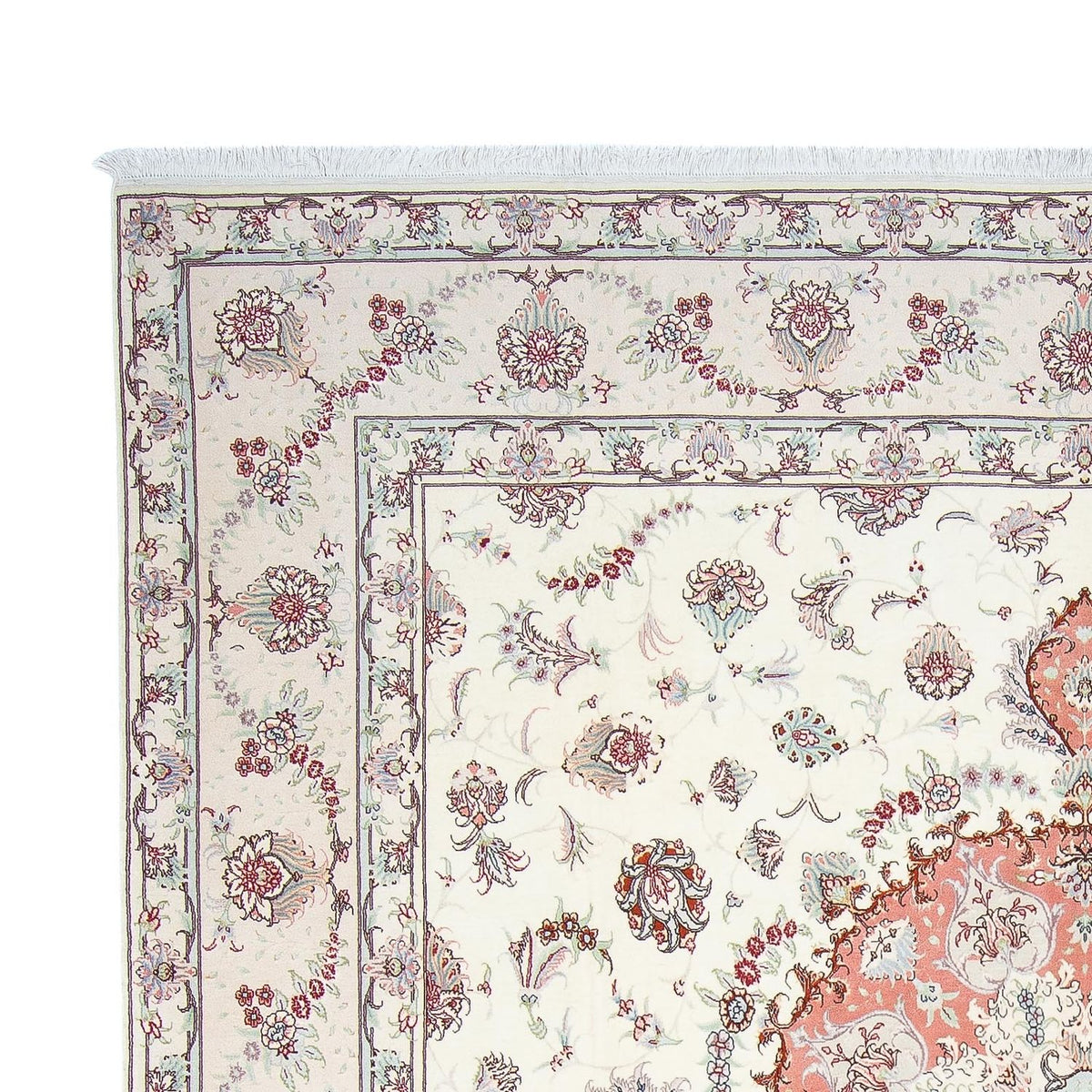 Tapis persan - Tabriz - Royal carré - 309 x 295 cm - beige