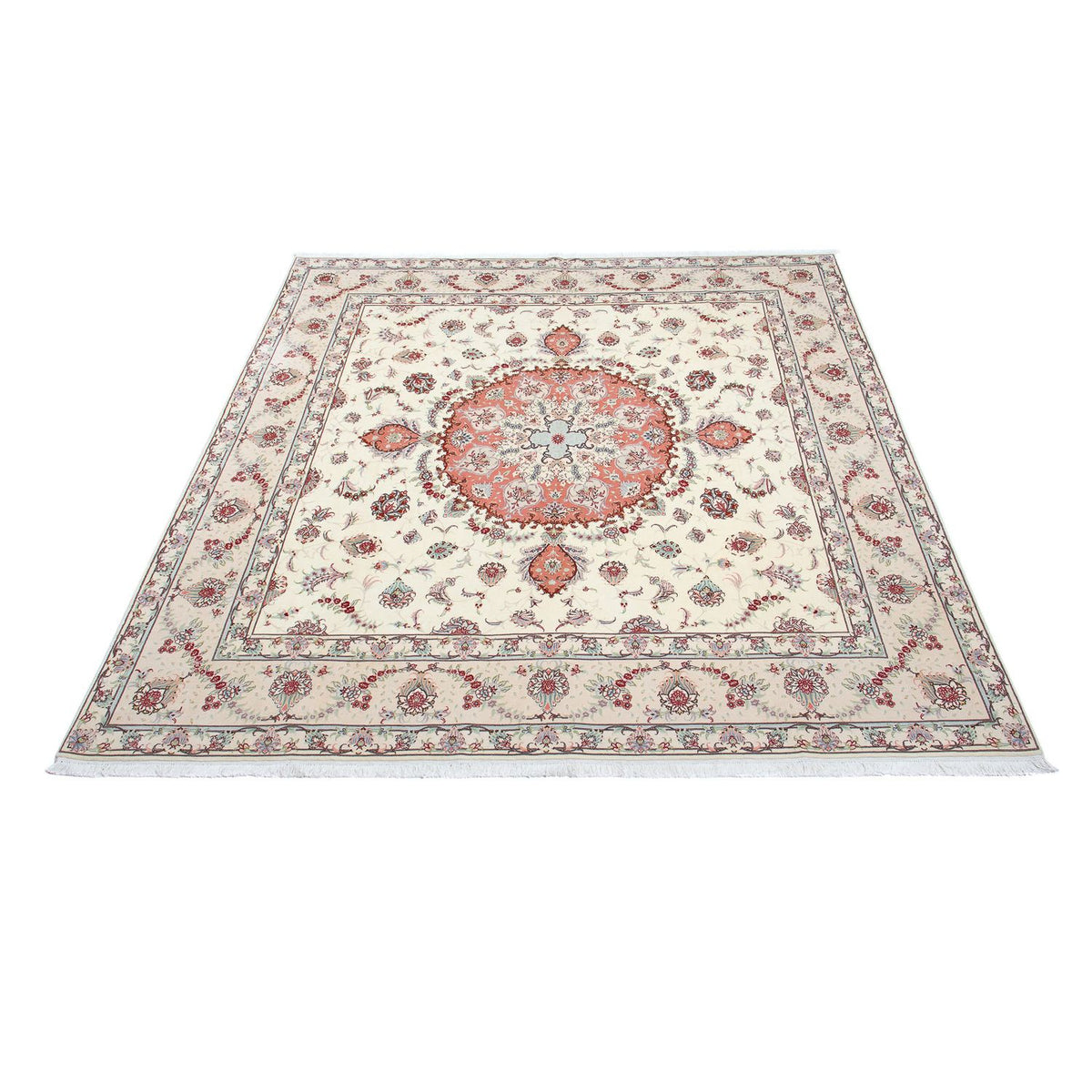 Tapis persan - Tabriz - Royal carré - 309 x 295 cm - beige
