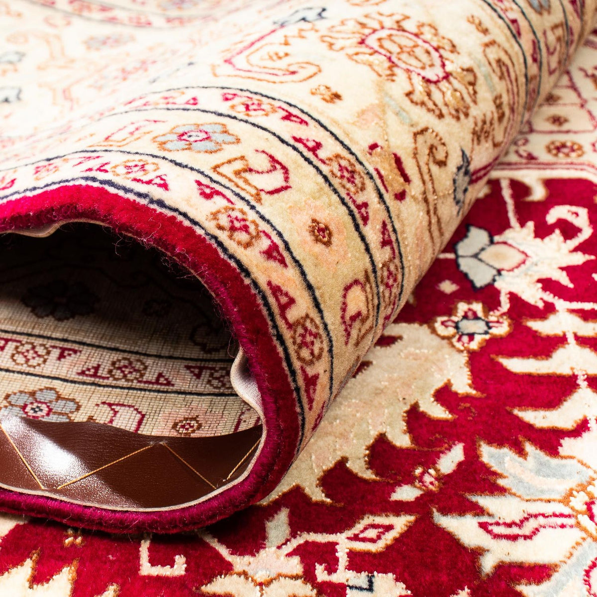 Tapis persan - Tabriz - Royal - 300 x 200 cm - rouge foncé