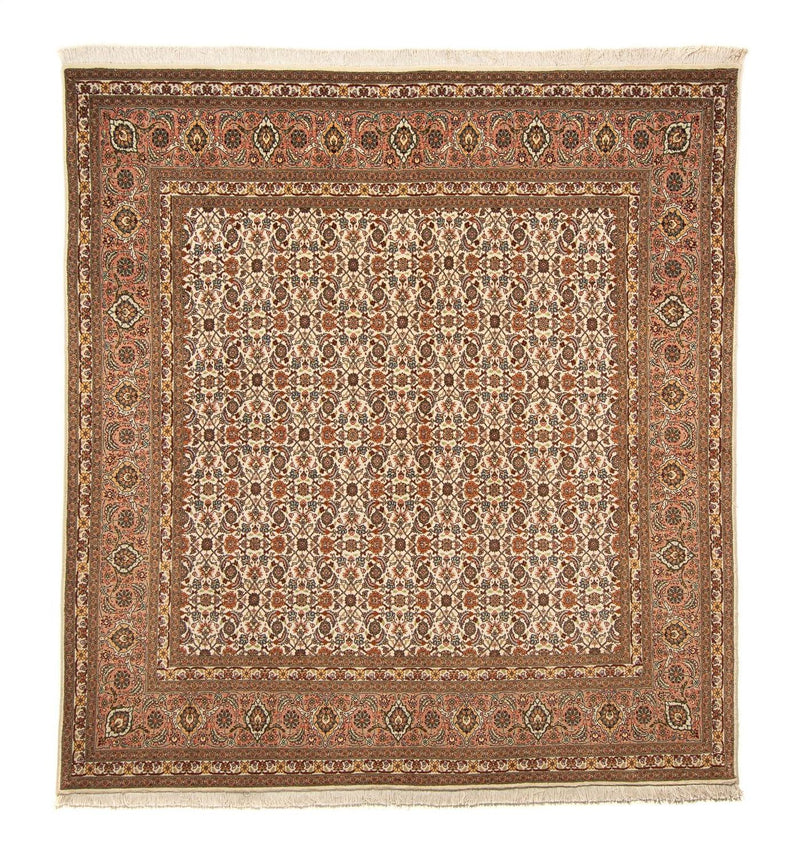Tapis persan - Tabriz carré  - 215 x 202 cm - marron clair