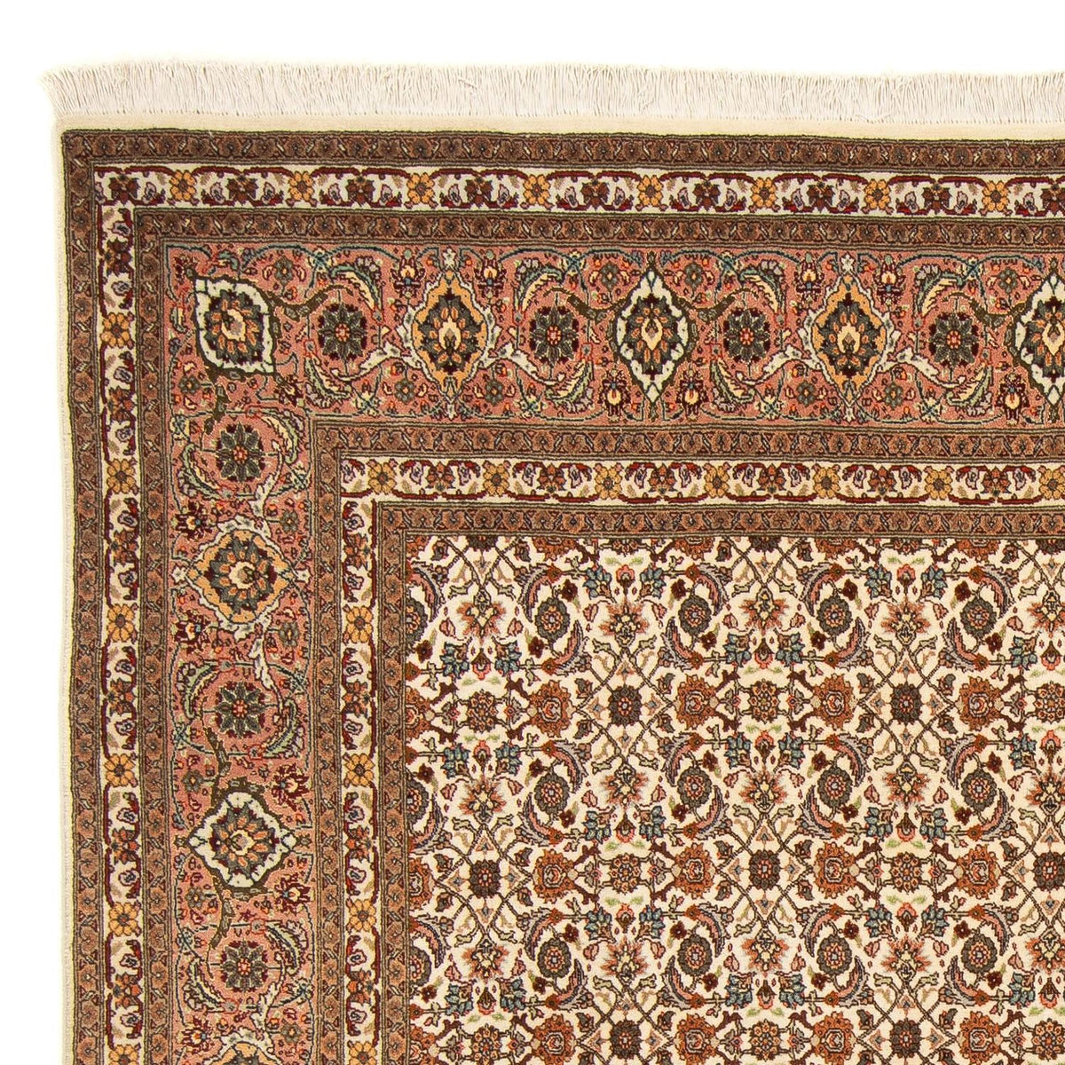 Tapis persan - Tabriz carré  - 215 x 202 cm - marron clair
