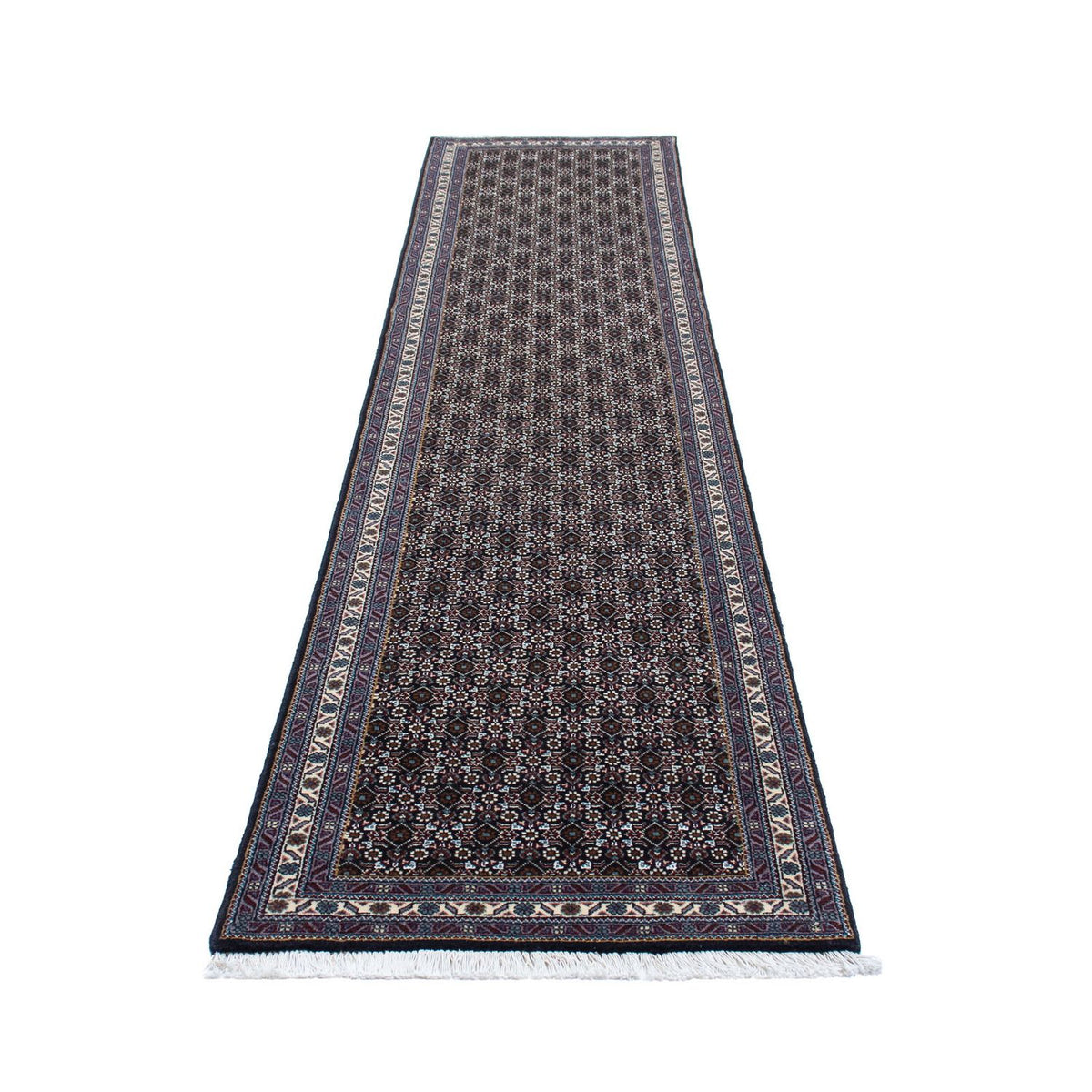 Tapis de couloir Tapis persan - Tabriz - 348 x 70 cm - gris
