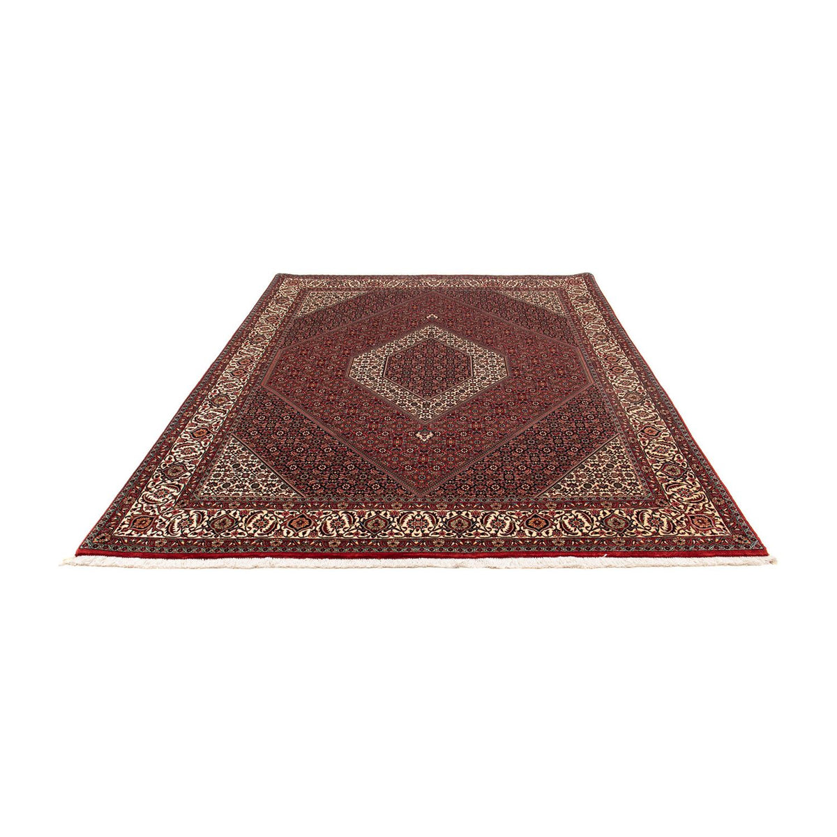 Tapis persan - Bidjar - 263 x 203 cm - rouge foncé