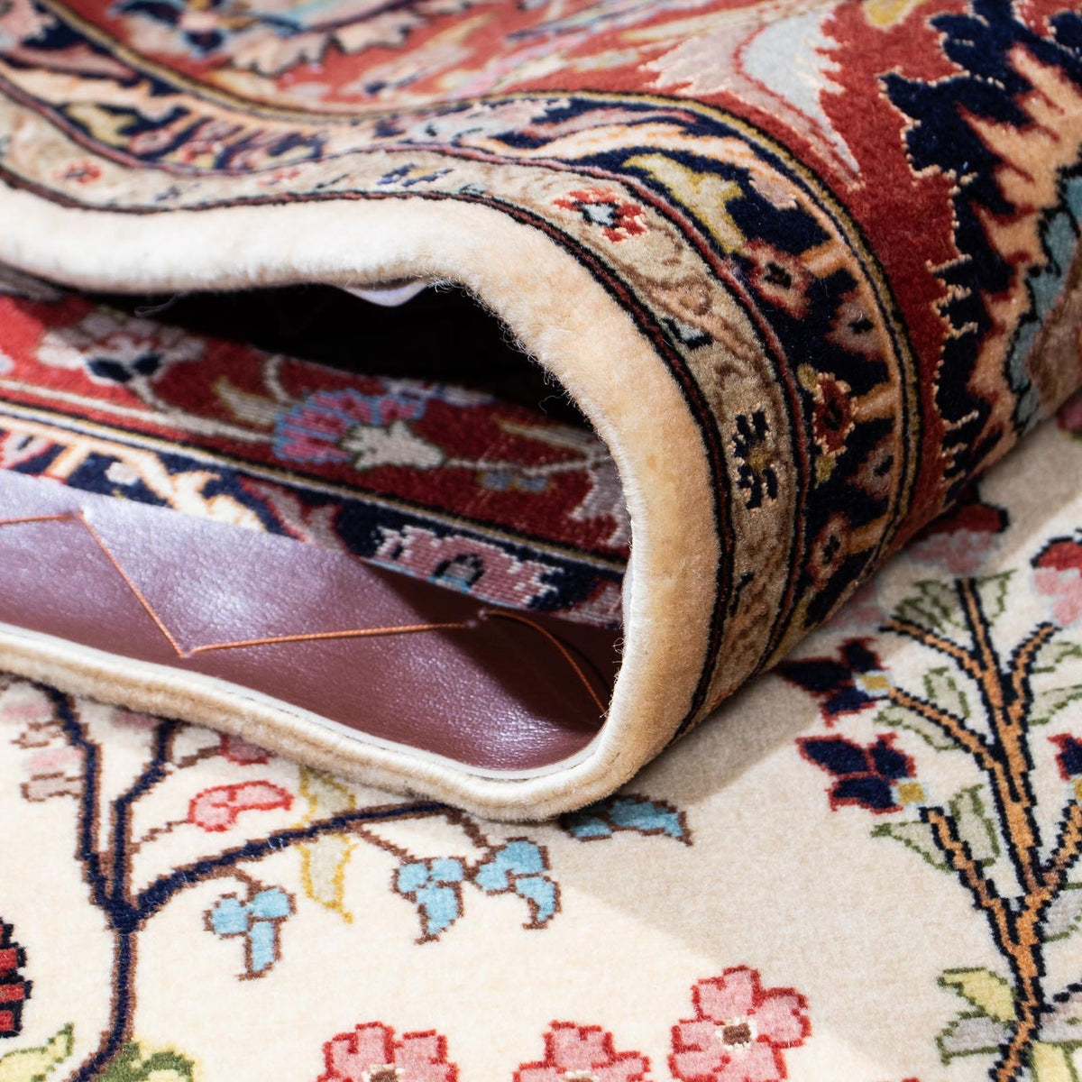 Tapis persan - Ghom - 207 x 142 cm - beige