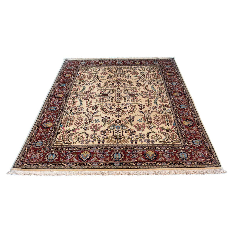 Tapis persan - Ghom - 207 x 142 cm - beige