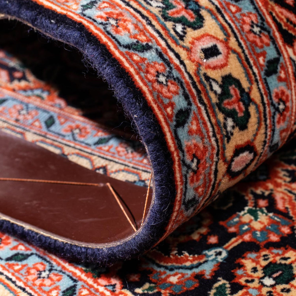 Tapis de couloir Tapis persan - Tabriz - 202 x 67 cm - bleu foncé