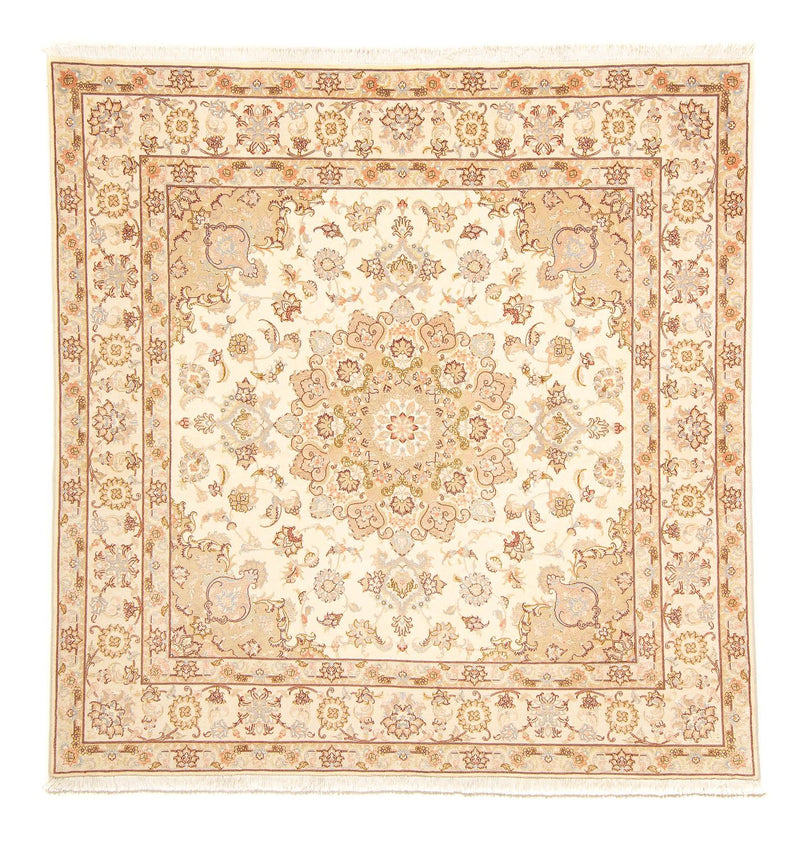Tapis persan - Tabriz - Royal carré  - 206 x 202 cm - beige