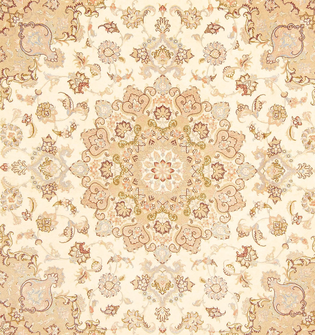 Tapis persan - Tabriz - Royal carré  - 206 x 202 cm - beige