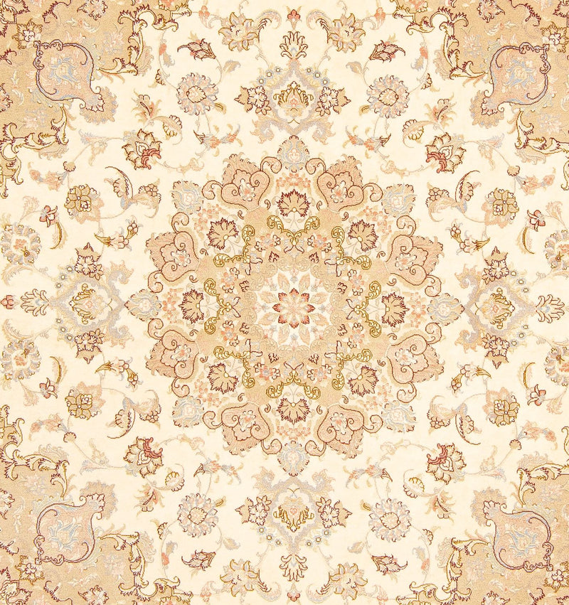 Tapis persan - Tabriz - Royal carré  - 206 x 202 cm - beige