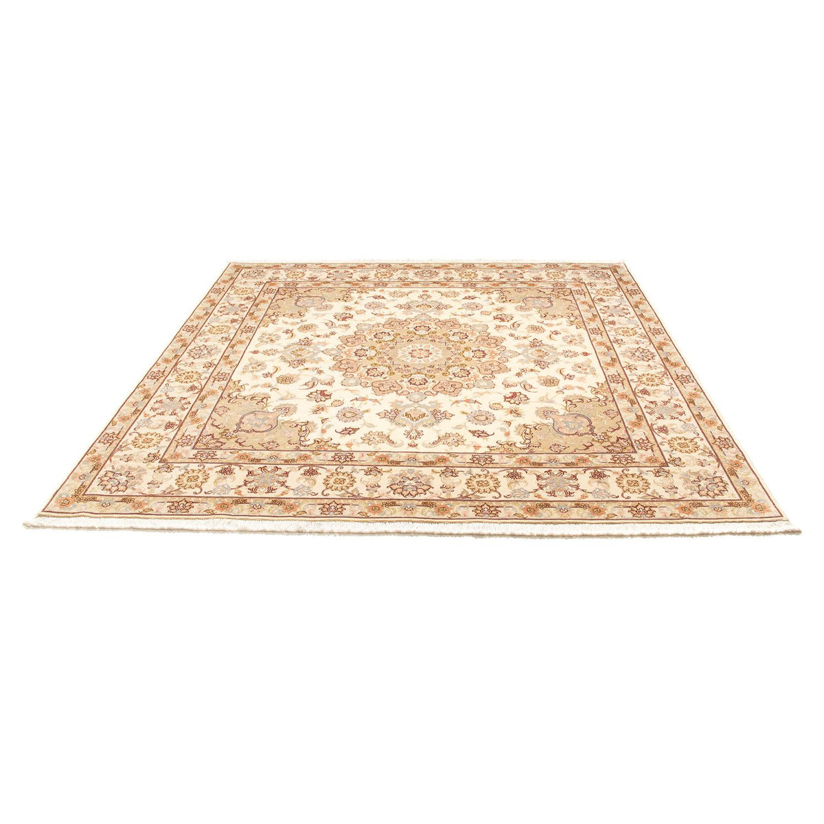Tapis persan - Tabriz - Royal carré  - 206 x 202 cm - beige