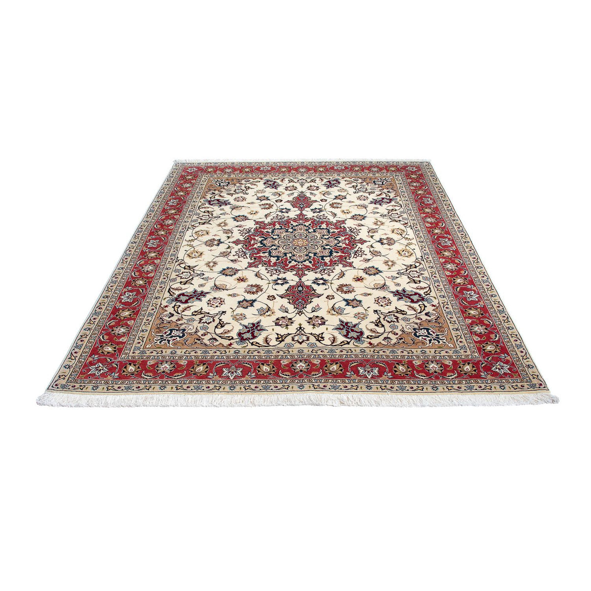 Tapis persan - Tabriz - Royal - 198 x 154 cm - beige